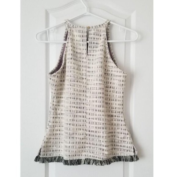 NWOT! Le Chateau Tweed Peplum Top - Picture 2 of 4